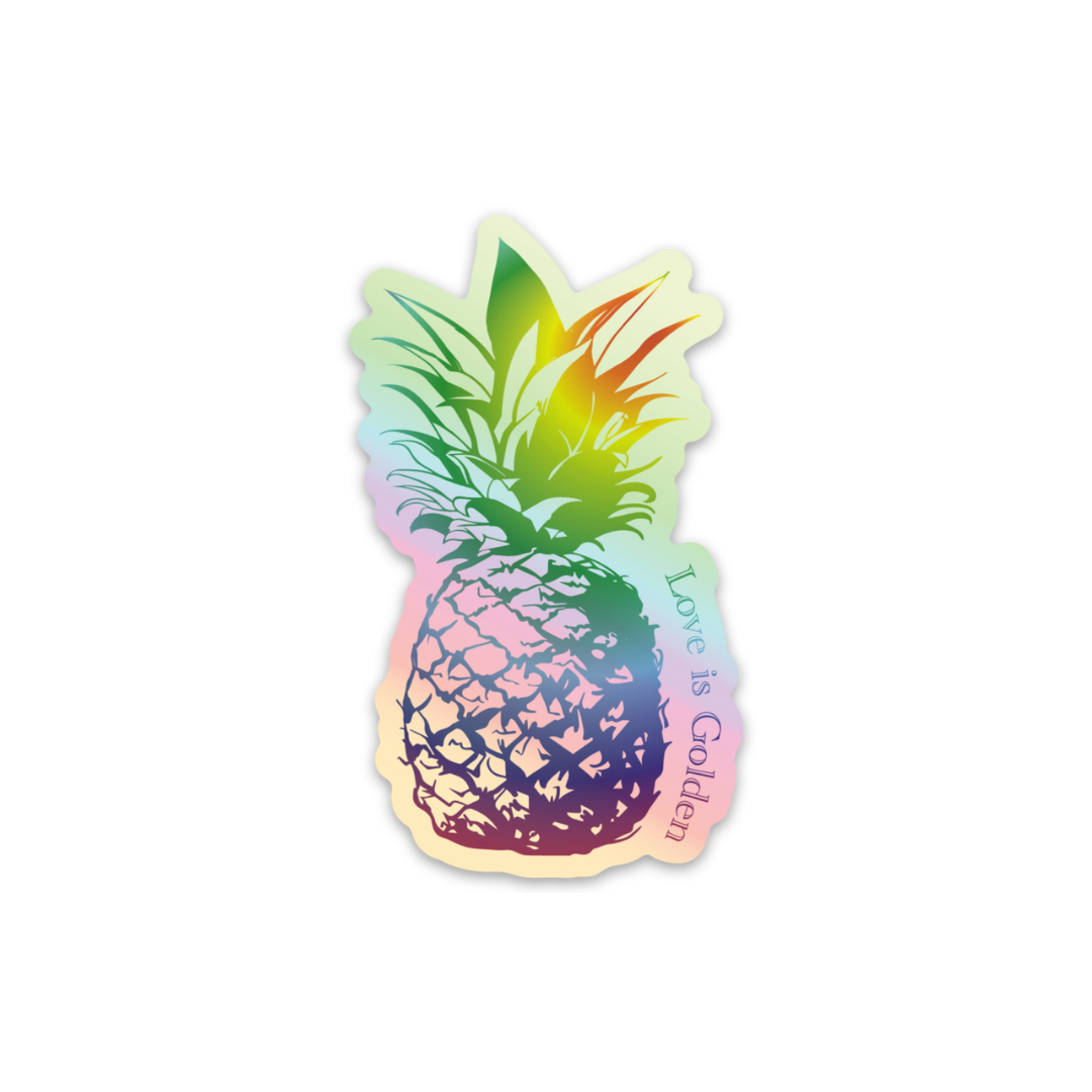 Maui Gold Holographic Stickers