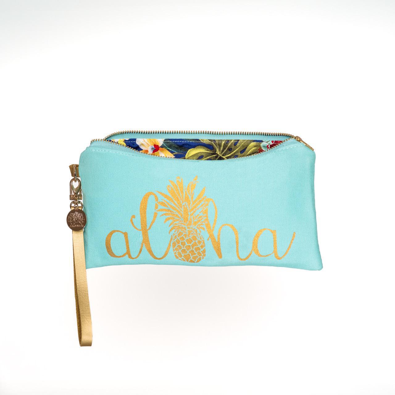 A Maui Day Aloha Pineapple Wristlet