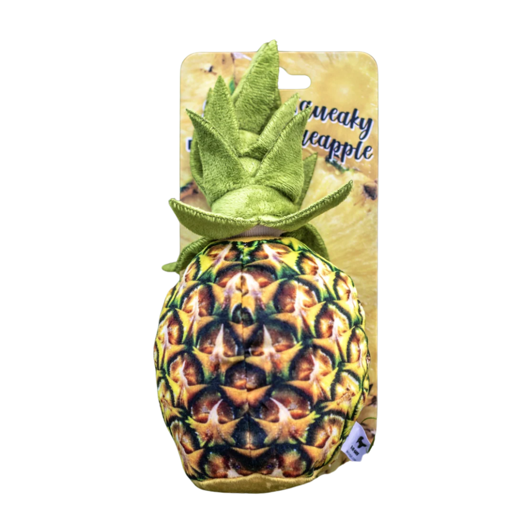 2-in-1 Squeaky Pineapple Dog Toy